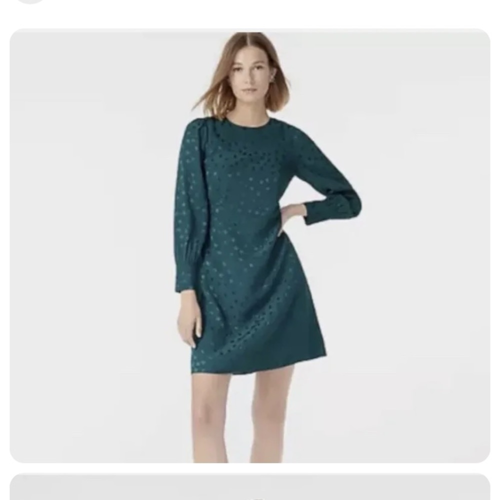 J Crew Women's Shift dress in jacquard floral dot AR644 Size